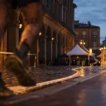 Toulouse trail : coureur sur le cours Dillon, départ urban trail 9 14 24 km
