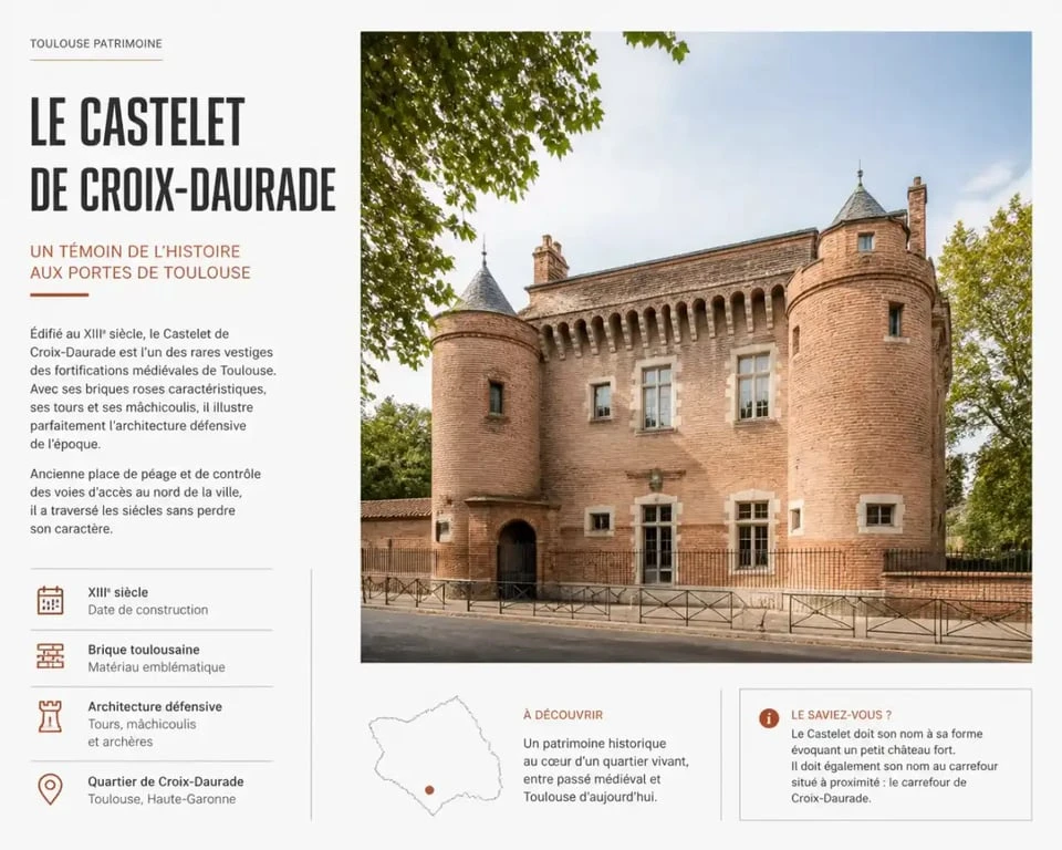 Le Castelet de Croix-Daurade, monument historique emblématique du quartier Croix-Daurade à Toulouse
